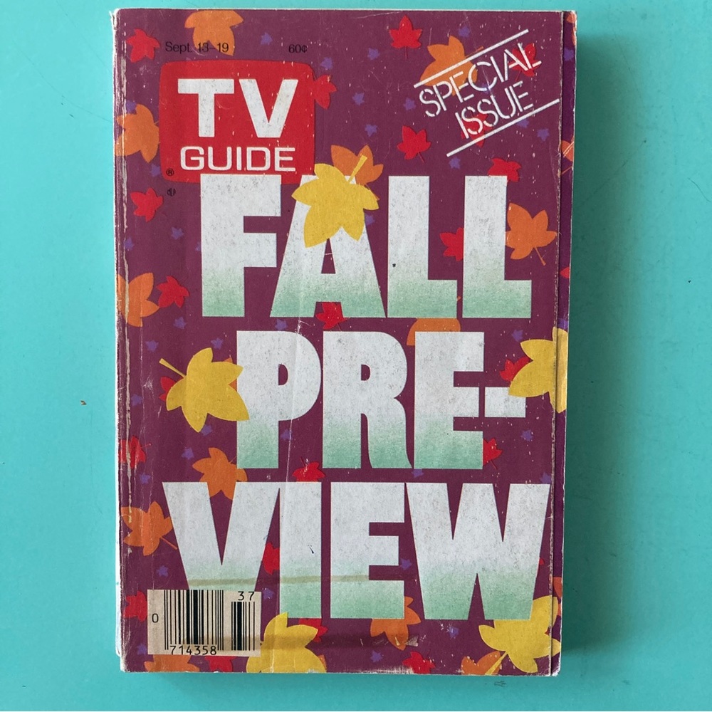 Michael Nouri Blair Underwood +9 Signed TV Guide Fall Preview 1986 Label Residue